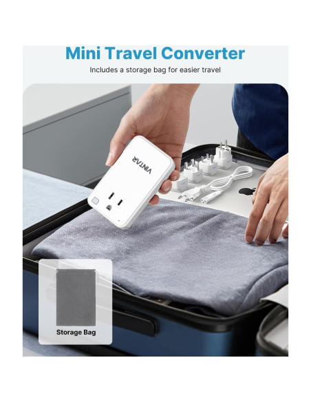 Convertidor de Voltaje VINTAR 220V a 110V 200W para Viajes