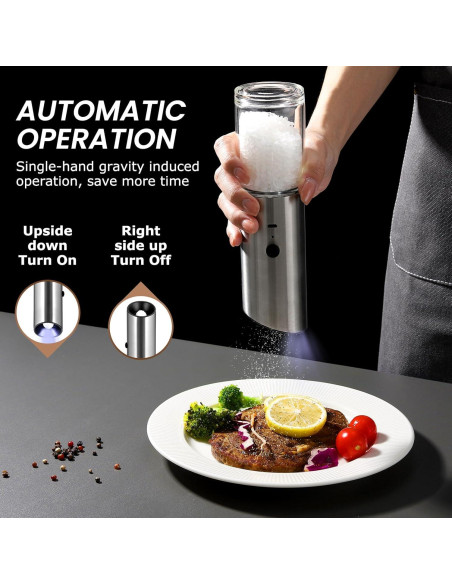 Juego de Molinillos Eléctricos de Sal y Pimienta VEVOK CHEF