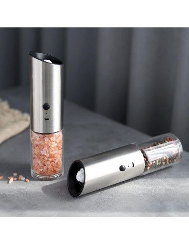 Juego de Molinillos Eléctricos de Sal y Pimienta VEVOK CHEF