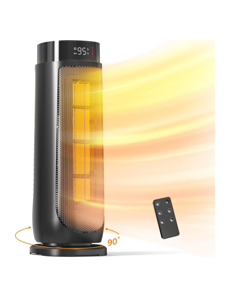 Calentador de espacio BREEZOME 1500W con control remoto y termostato