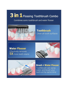 Cepillo de Dientes Eléctrico Ducard 3 en 1 con Irrigador 500ml 2