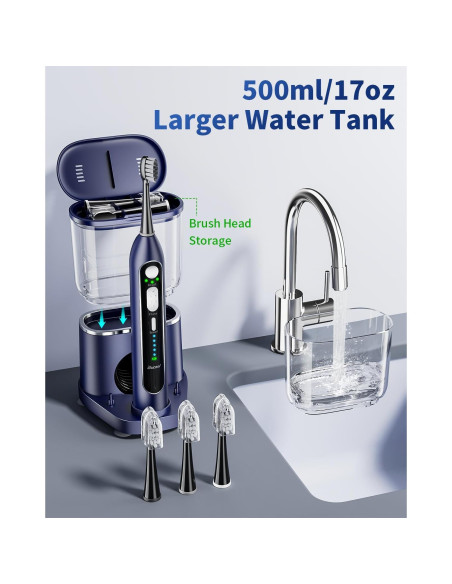 Cepillo de Dientes Eléctrico Ducard 3 en 1 con Irrigador 500ml