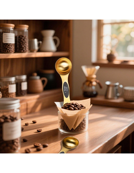 Juego de 9 Cucharas Medidoras Magnéticas de Acero Inoxidable