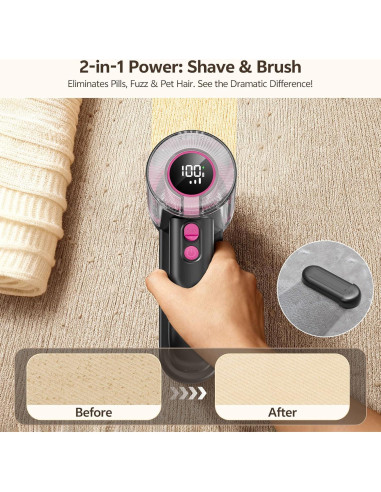 Afeitadora de tela Wauvmoss CY609 2 en 1 recargable 2000mAh