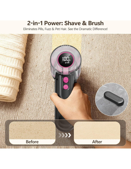 Afeitadora de tela Wauvmoss CY609 2 en 1 recargable 2000mAh