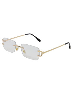 Gafas FLAWLESS EYEWEAR Doradas Unisex Lentes Claros 55mm