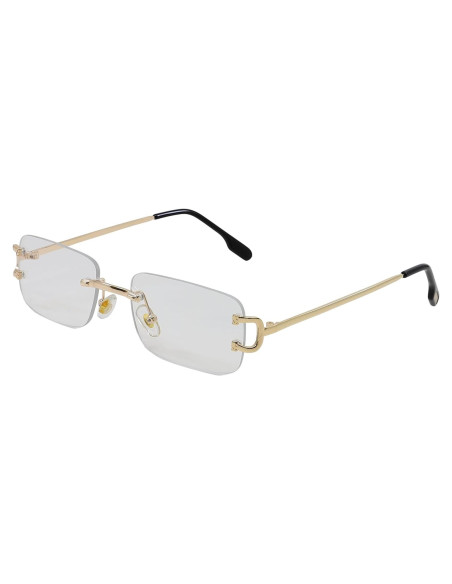 Gafas FLAWLESS EYEWEAR Doradas Unisex Lentes Claros 55mm