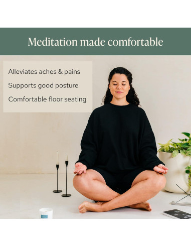 Cojín de Meditación Grande Mindful Modern 38 cm Algodón Orgánico