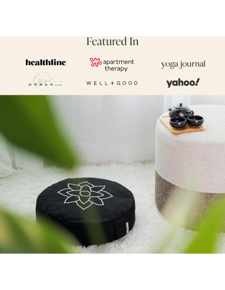 Cojín de Meditación Grande Mindful Modern 38 cm Algodón Orgánico