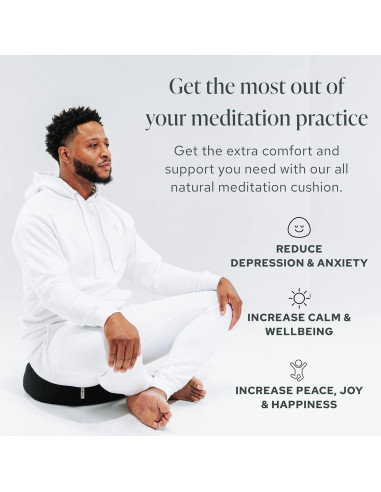 Cojín de Meditación Grande Mindful Modern 38 cm Algodón Orgánico