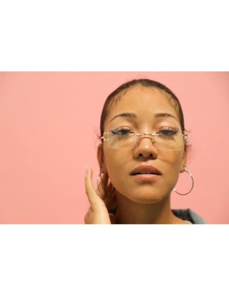 Gafas FLAWLESS EYEWEAR Doradas Unisex Lentes Claros 55mm