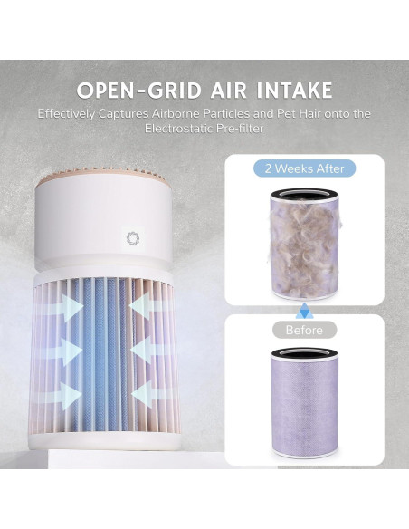 Purificador de Aire HEPA Airthereal AGH400-PET para Mascotas