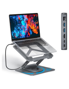 Soporte Ajustable para Laptop Ceapronex HB439 con Hub USB 100W