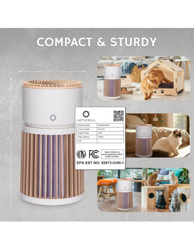 Purificador de Aire HEPA Airthereal AGH400-PET para Mascotas
