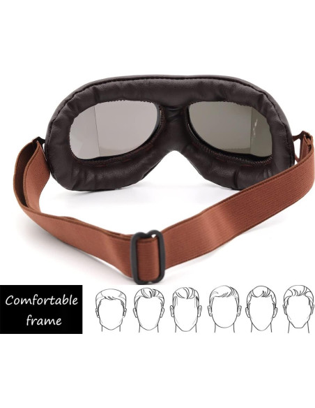 Gafas de piloto vintage Kucehiup UV protección y plegables