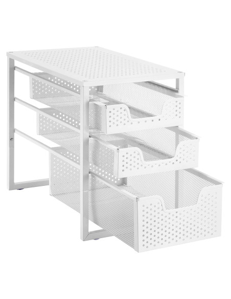 Organizador de Gabinete Bajo Fregadero Simple Trending 3 Niveles Blanco