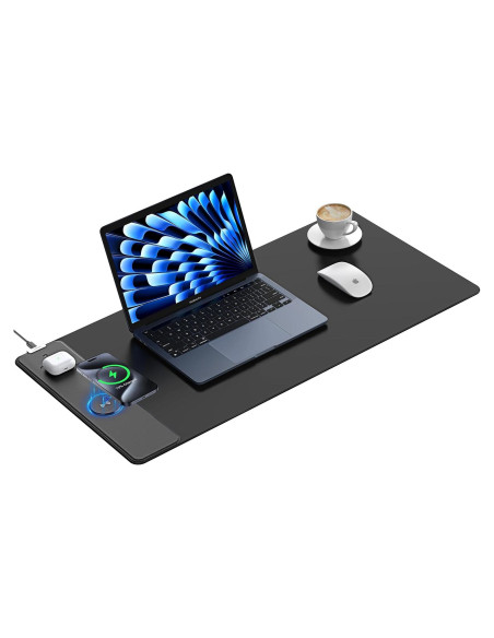 Alfombrilla de Carga Inalámbrica TopMade 80x40cm Negra