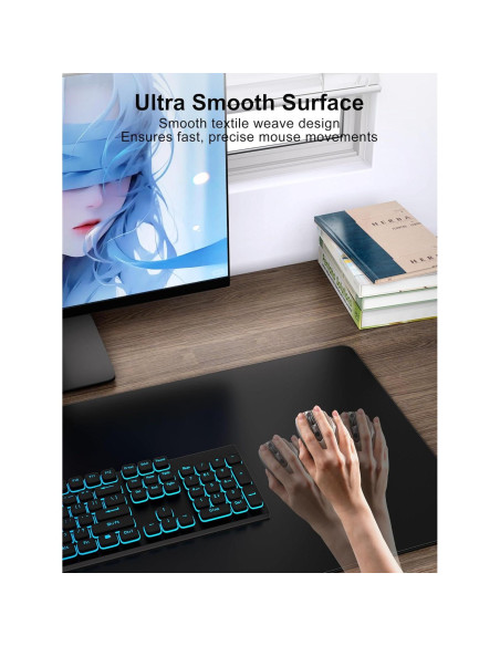 Alfombrilla de Carga Inalámbrica TopMade 80x40cm Negra