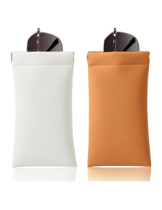 Estuche para Gafas MEIBOOCH de Cuero Suave Grande