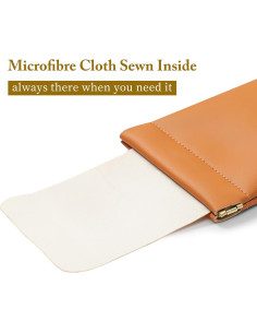 Estuche para Gafas MEIBOOCH de Cuero Suave Grande 2