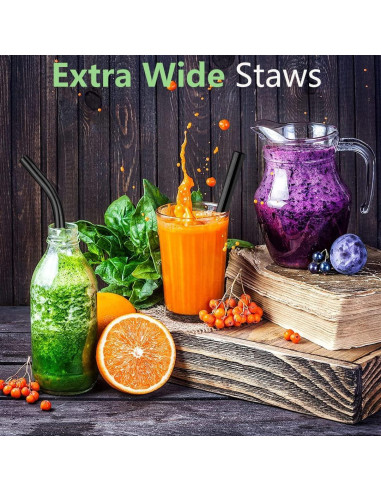 Juego de 6 Popotes Reutilizables Vannise Acero Inoxidable 21.6-26.7 cm