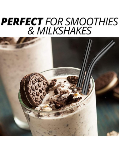 Juego de 6 Popotes Reutilizables Vannise Acero Inoxidable 21.6-26.7 cm