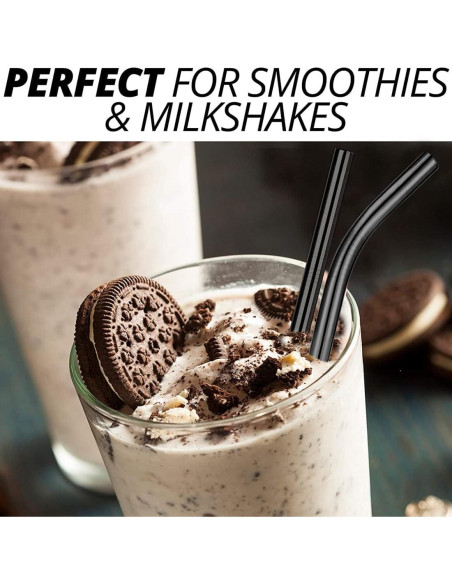 Juego de 6 Popotes Reutilizables Vannise Acero Inoxidable 21.6-26.7 cm