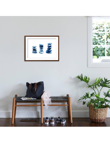 Impresión de Arte de Pared ART.COM Piedras Azules 73.66x53.34cm