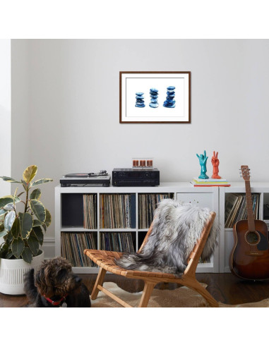 Impresión de Arte de Pared ART.COM Piedras Azules 73.66x53.34cm