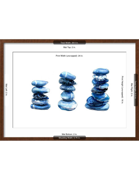 Impresión de Arte de Pared ART.COM Piedras Azules 73.66x53.34cm