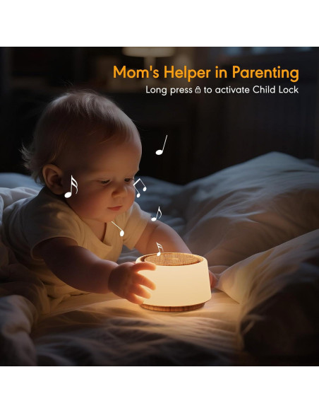 Máquina de Ruido Blanco SMILEBOP B69 con Luz Nocturna 30 Sonidos