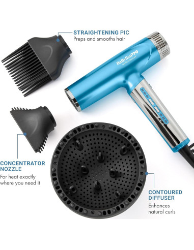 Secador de Pelo Profesional BaBylissPRO Nano Titanium 0.97kg