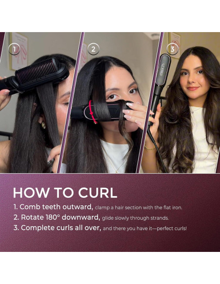 Cepillo Alisador TYMO 2 en 1, 200M Iones, Doble Voltaje, Antifrizz