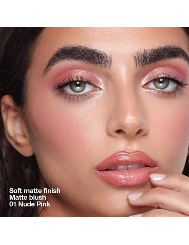 Rubor Mate Rosa Suave HHLTOH 6x6cm 7g - Larga Duración