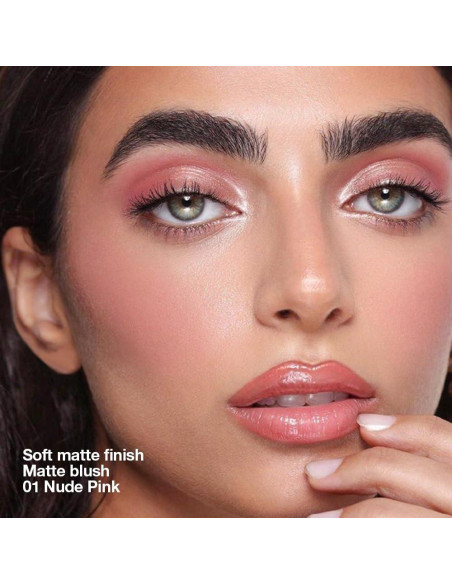 Rubor Mate Rosa Suave HHLTOH 6x6cm 7g - Larga Duración