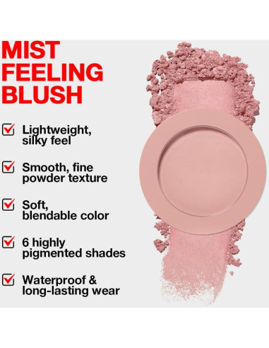 Rubor Mate Rosa Suave HHLTOH 6x6cm 7g - Larga Duración