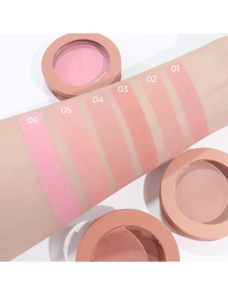 Rubor Mate Rosa Suave HHLTOH 6x6cm 7g - Larga Duración