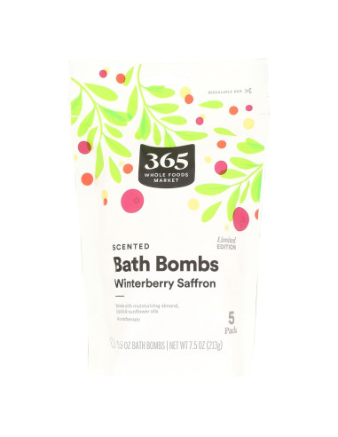 Bomba de Baño Saffron Winterberry 365 Whole Foods 5 Unidades