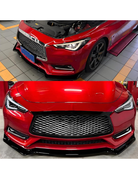 Spoiler Frontal Infiniti Q60 2017-2022 Negro Brillante