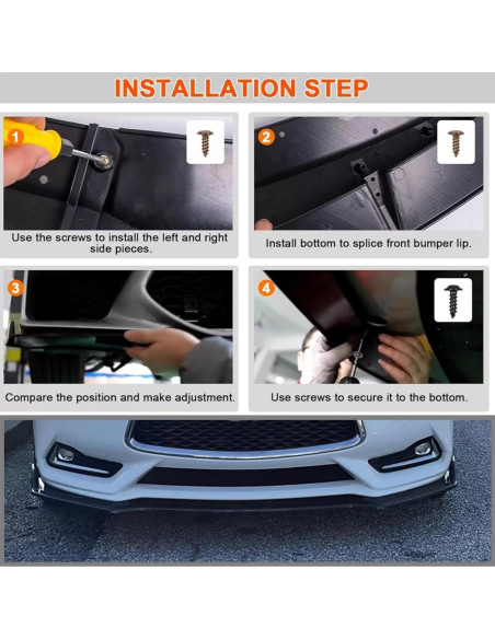 Spoiler Frontal Infiniti Q60 2017-2022 Negro Brillante