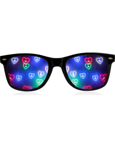 Gafas de Difracción GloFX Ultimate Corazón Arcoíris 3D 2