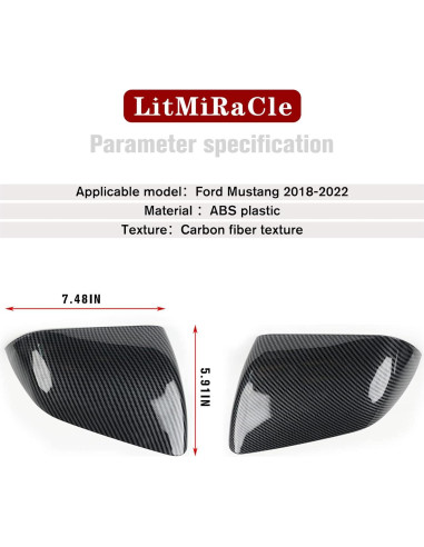 Cubiertas de Espejo Retrovisor Ford Mustang 2015-2022 LitMiRaCle