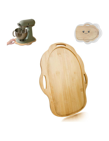 Alfombrilla Deslizante de Bambú para Batidora KitchenAid 4.5-5 Qt