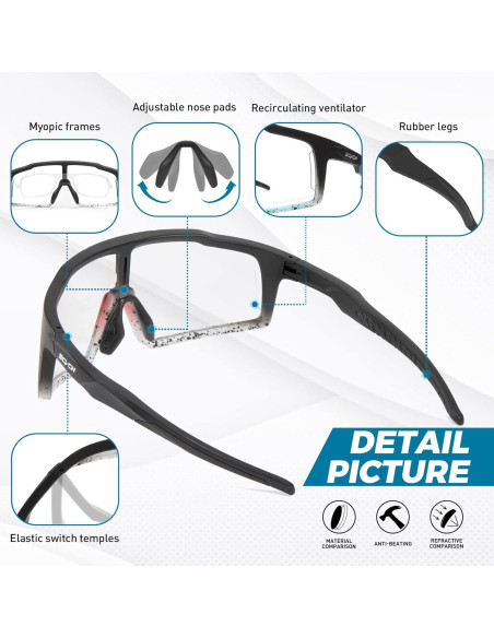 Gafas de Ciclismo Fotocromáticas SCVCN UV400 Unisex