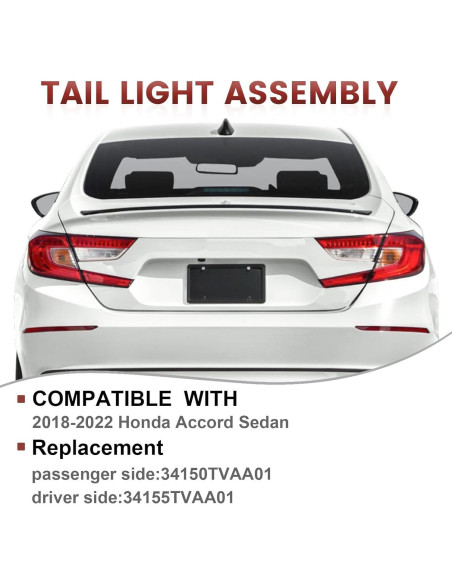 Luces Traseras LED CONLLCON Izquierda Honda Accord 2018-2022
