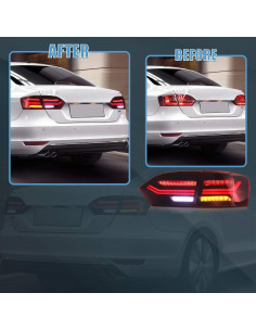 Luces Traseras VLAND US3-0215A para Jetta 2011-2014 Rojo/Blanco 2