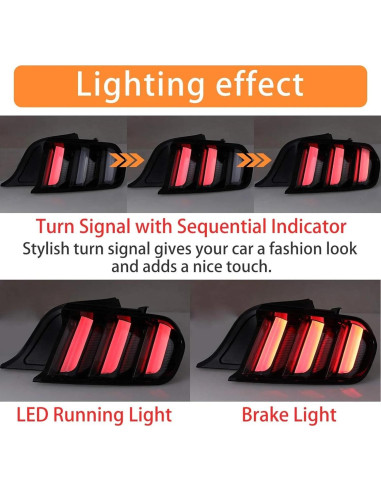 Luces Traseras LED Genérico para Ford Mustang 2015-2020