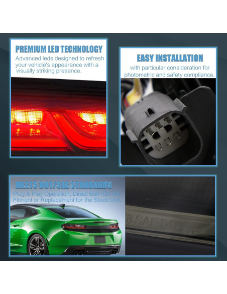 Luces Traseras LED VLAND para Chevrolet Camaro 2016-2018