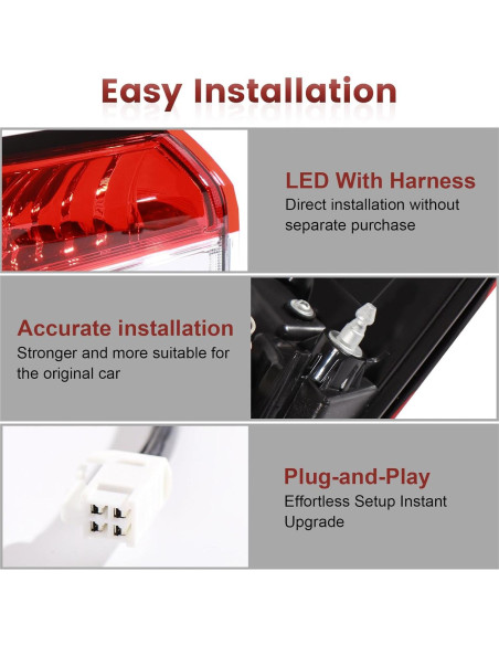 Luces Traseras LED Exteriores CONLLCON para Toyota Corolla 2020-2022