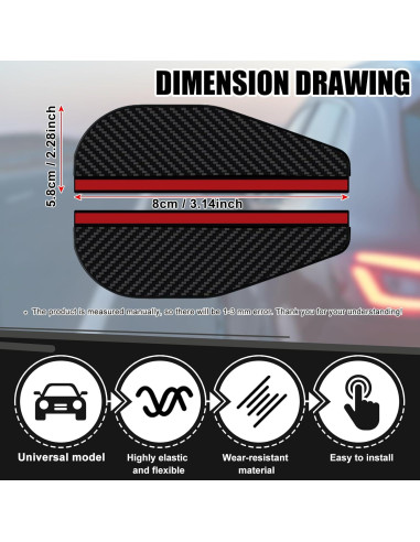 Protectores de Lluvia para Espejos Laterales Bestmoy 2 Pzs